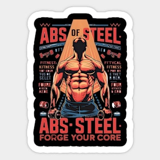 abs fitness Sticker